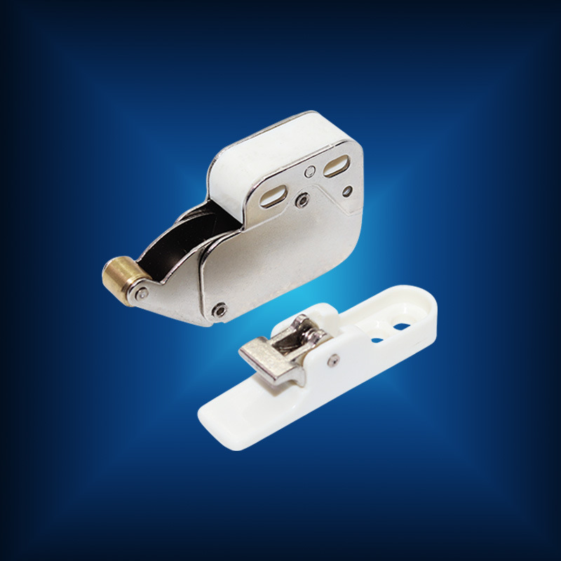 门扣象鼻锁弹簧按弹功能锁扣免拉手柜门反弹器碰珠柜吸拍拍象锁