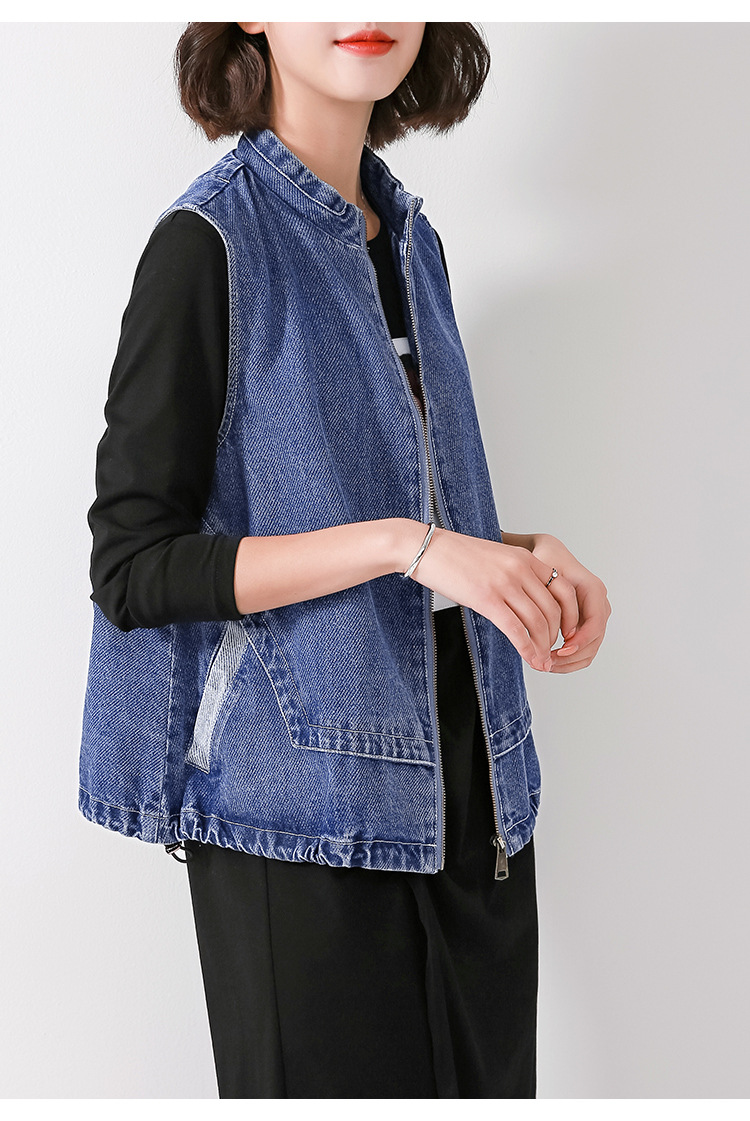 牛仔马甲女秋季无袖短外套2019新款韩版时尚百搭坎肩宽松外穿背心