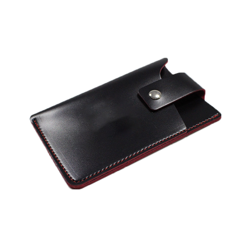 ins皮革身份证件卡片保护套 pu多卡位门禁卡包 按扣式敞口卡包