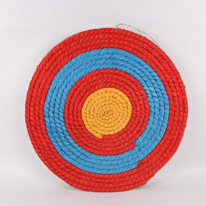 纯手工稻草编织箭靶 草编仿古箭靶子批发 四色草编织箭靶子