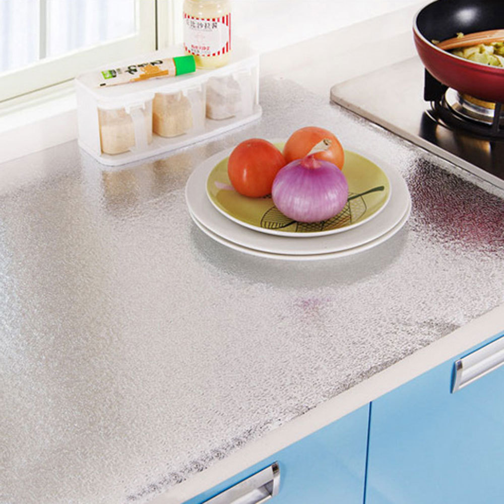 橘皮压纹铝卷 保温墙贴 橱柜用冰柜用铝箔 家具翻新贴 厨房防油贴