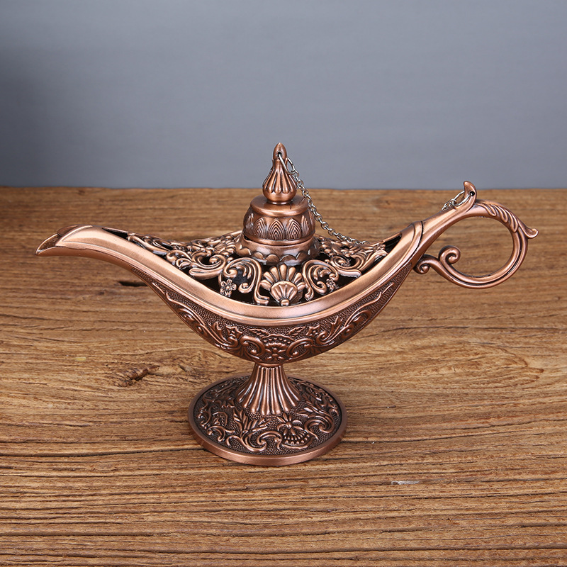 阿拉丁神灯摆件大号许愿灯金属家居酒柜装饰品乔迁礼物阿拉伯神灯