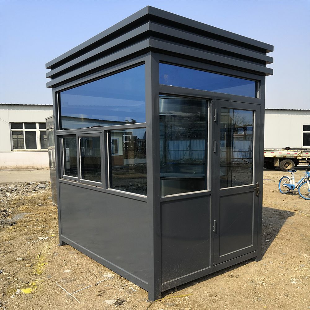 青岛岗亭户外可移动亭钢结构岗亭保安亭不锈钢岗亭站岗亭门卫室