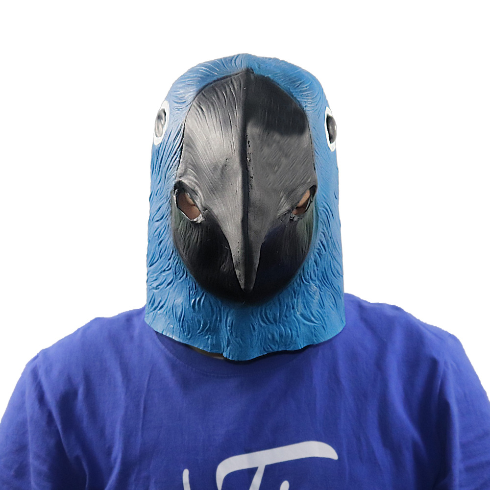 逗逼鹦鹉面具 可爱鹦鹉头套模特演出动漫头套 酒吧聚会恶搞整蛊