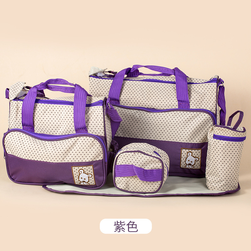 Mummy Bag Five-Piece Set Korean Mummy Bag Mummy Bag Match Sets PUC Oxford Cloth for Mother and Baby Care