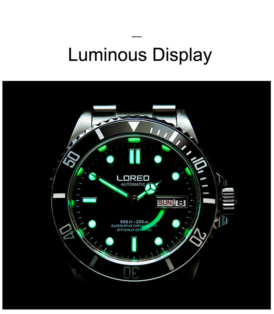 loreo正品雷力欧手表男士全自动机械运动军表时尚休闲防水男表