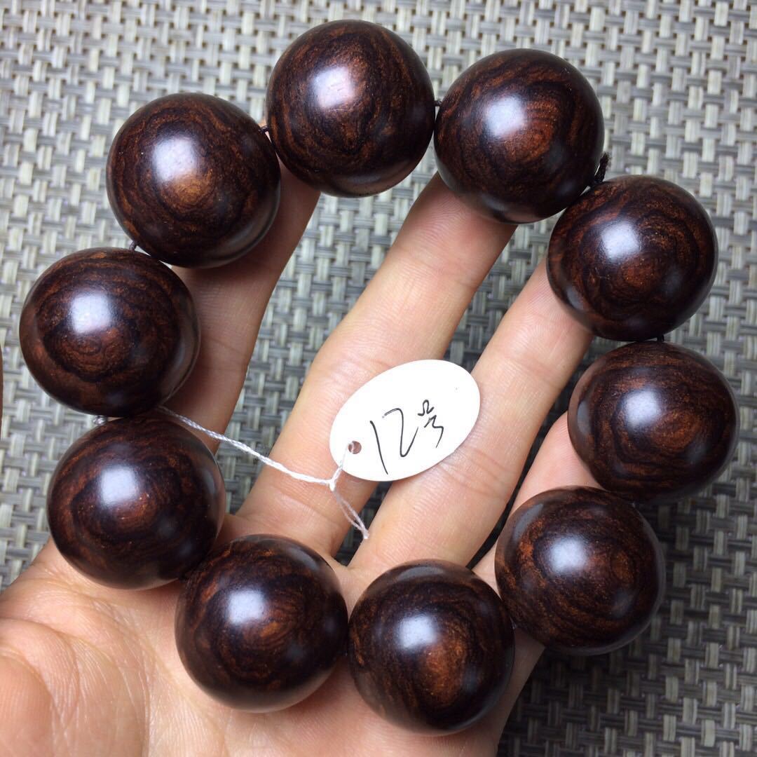 正宗海南黄花梨2.0手串原木对眼鬼脸佛珠男女士108颗文玩手链批发
