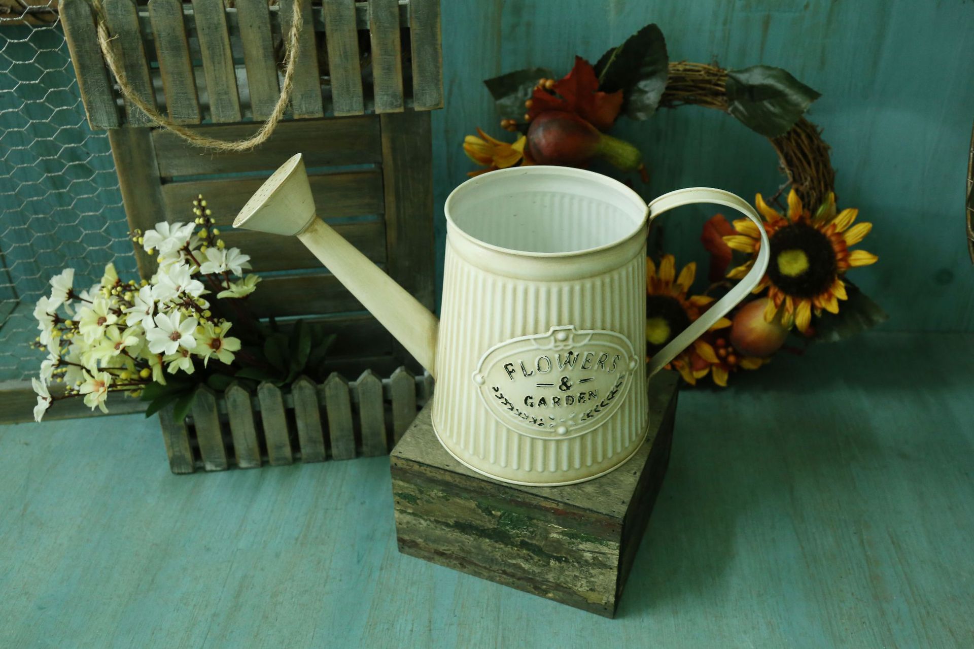 铁花盆复古创意花盆花器花店装饰拍照摆件道具