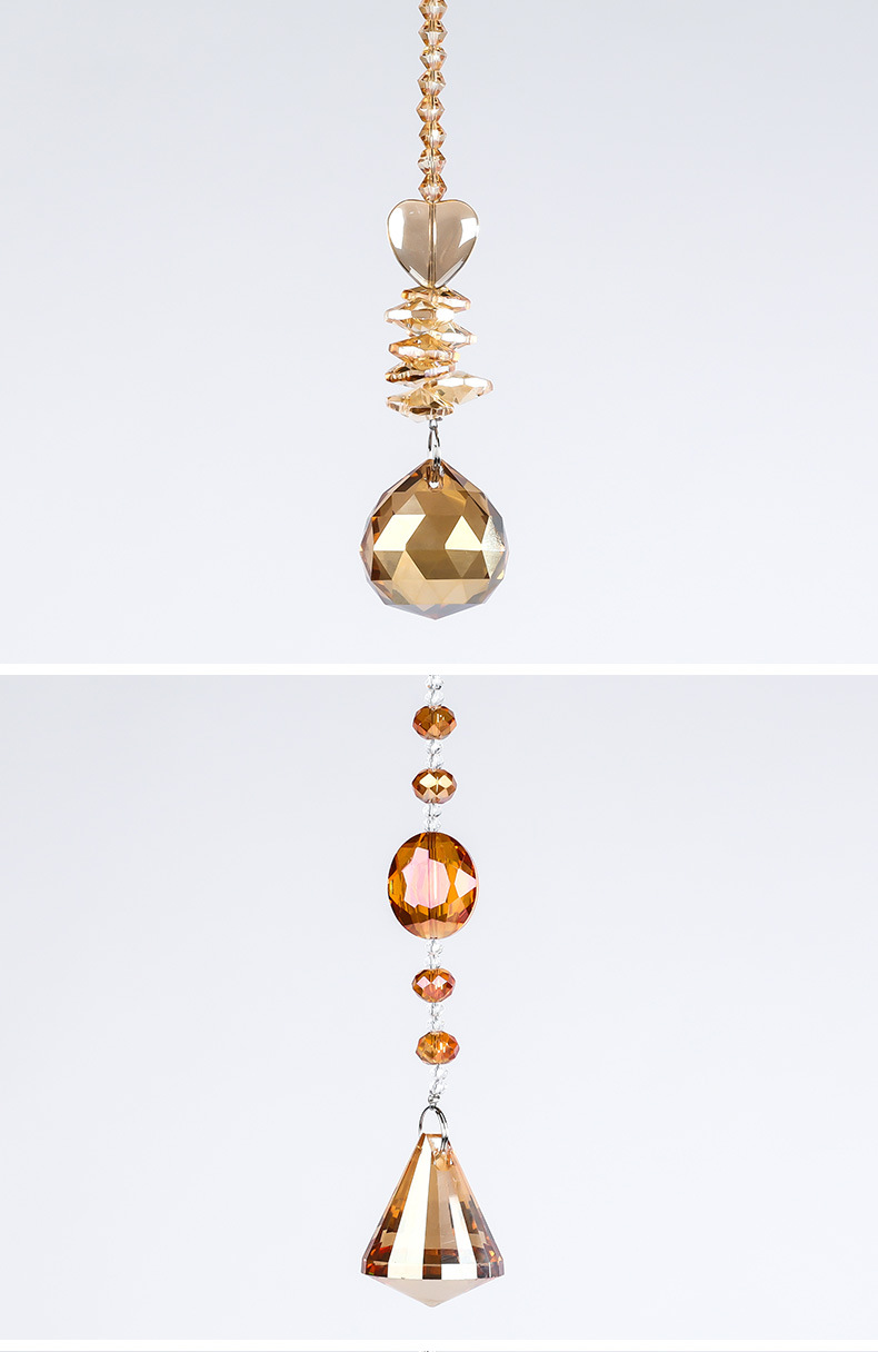 k9水晶灯饰球八角球挂件彩色珠挂饰diy水晶工艺品饰品挂坠珠帘