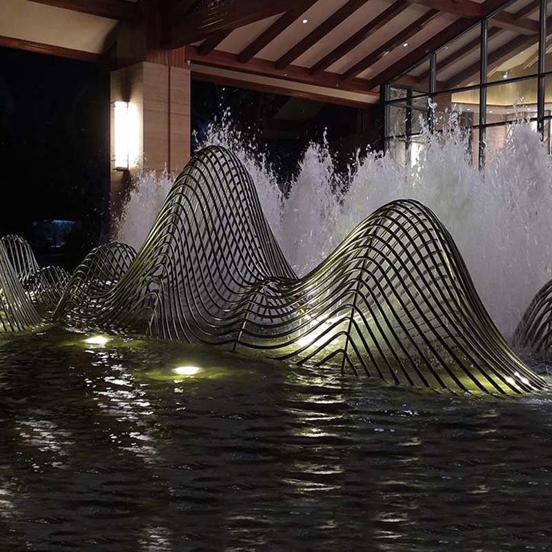 不锈钢假山雕塑定制大型户外广场组合镜面雕塑摆件不锈钢景观雕塑