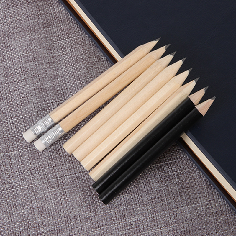 厂家直销酒店铅笔定制logo 宾馆客房广告创意铅笔 半截8.8cm刻字