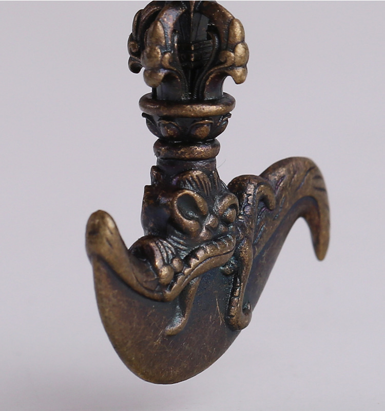 藏传佛教用品纯铜钺刀降魔金刚杵密宗法器月牙刀斧男女士护身吊坠