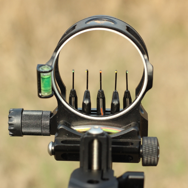 现货新款瞄 db8250五针瞄黑色长杆 弓箭配件复合通用瞄准器瞄准镜