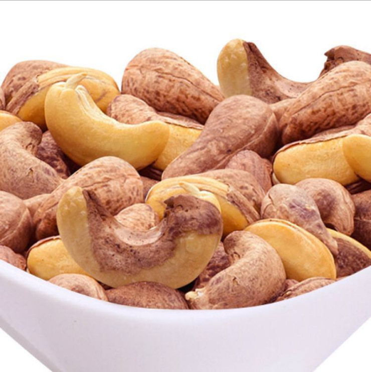 越南进口八婆腰果炭烧八婆简装真空腰果 盐焗坚果带皮500克/40袋