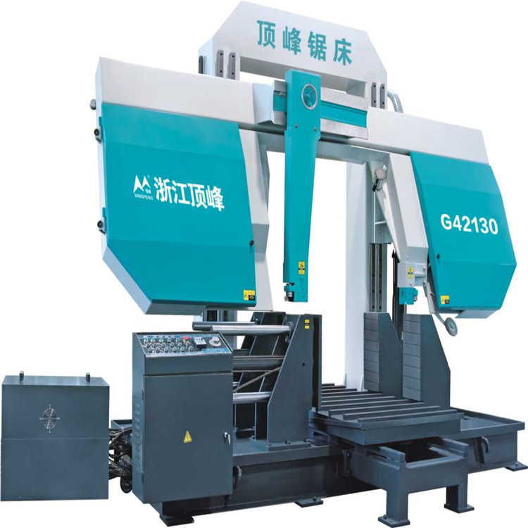 厂家直销 亨司迈 42130大型双柱双油缸龙门卧式金属锯床 送锯条