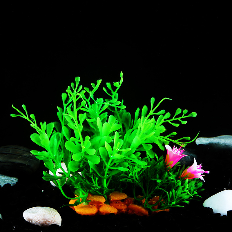 假水草水族馆装饰鱼缸造景水草鱼缸景观仿真水草塑料植物花草厂家