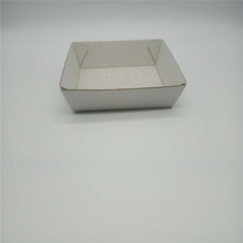 白色无盖纸盘一次性纸盒食品包装盒薯条 炸鸡打包盒子批发可制造