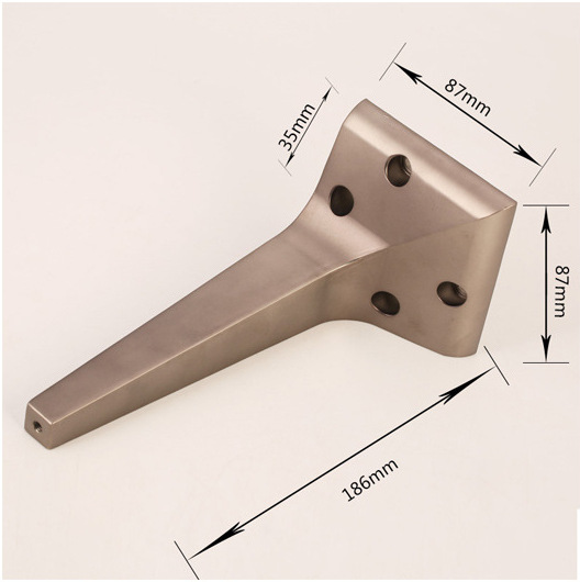 五金茶几脚家具柜脚方形锥型沙发脚家具金色柜脚金属床脚配件