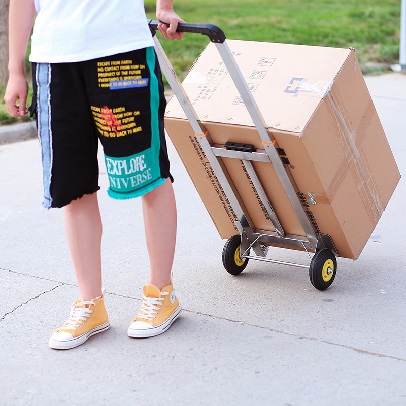 手拉车折叠便携买菜拉杆车家用购物小拉车手推车拉货搬运车