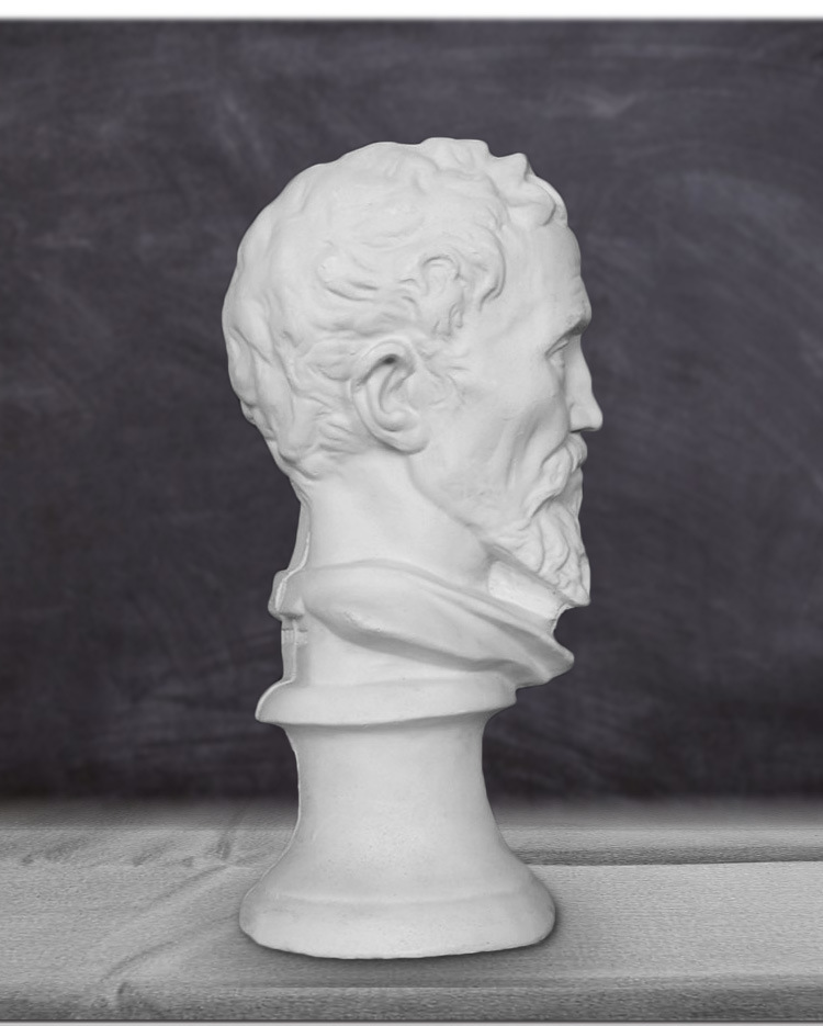 艺伯乐米开朗基罗石膏像47cm头像 美术素描写生静物雕塑模型摆件