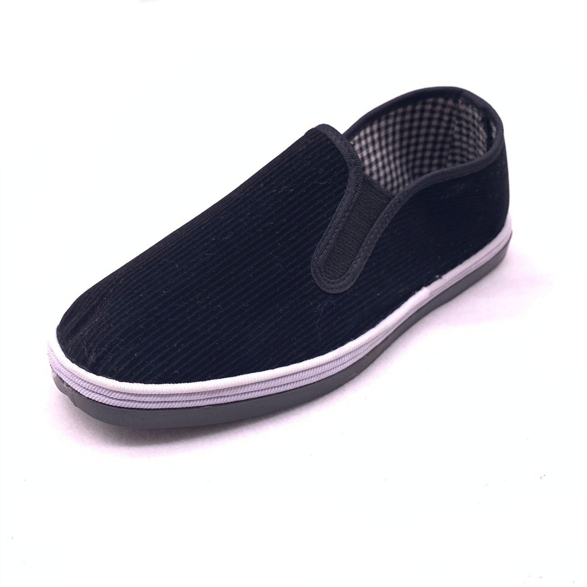 Old Beijing Cloth Shoes Men's Slip-on Middle-Aged and Elderly Casual Shoes Handmade Cloth Shoes Flat Heel Soft Bottom Corduroy Cloth Shoes