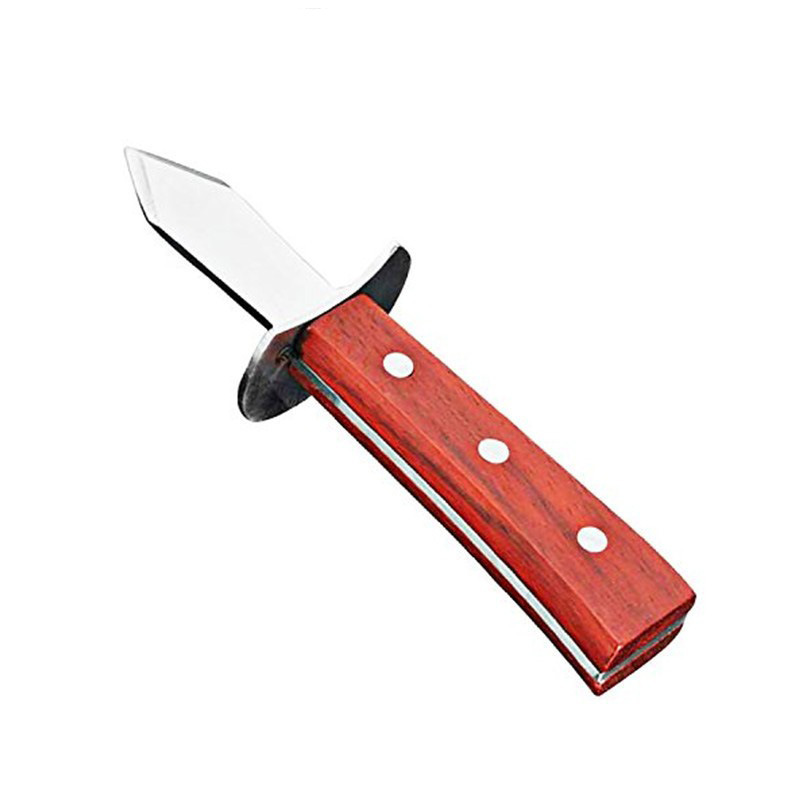 出口品质加厚不锈钢牡蛎刀 木柄贝壳扇类撬开生蚝刀 oyster knife