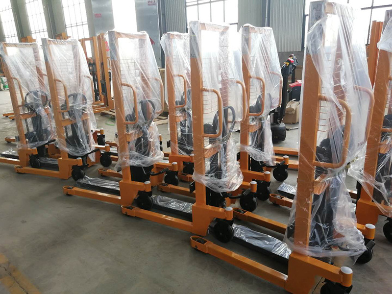 定制半电动堆高车2吨1吨半自动叉车小型装卸轻型升降堆高机堆高车