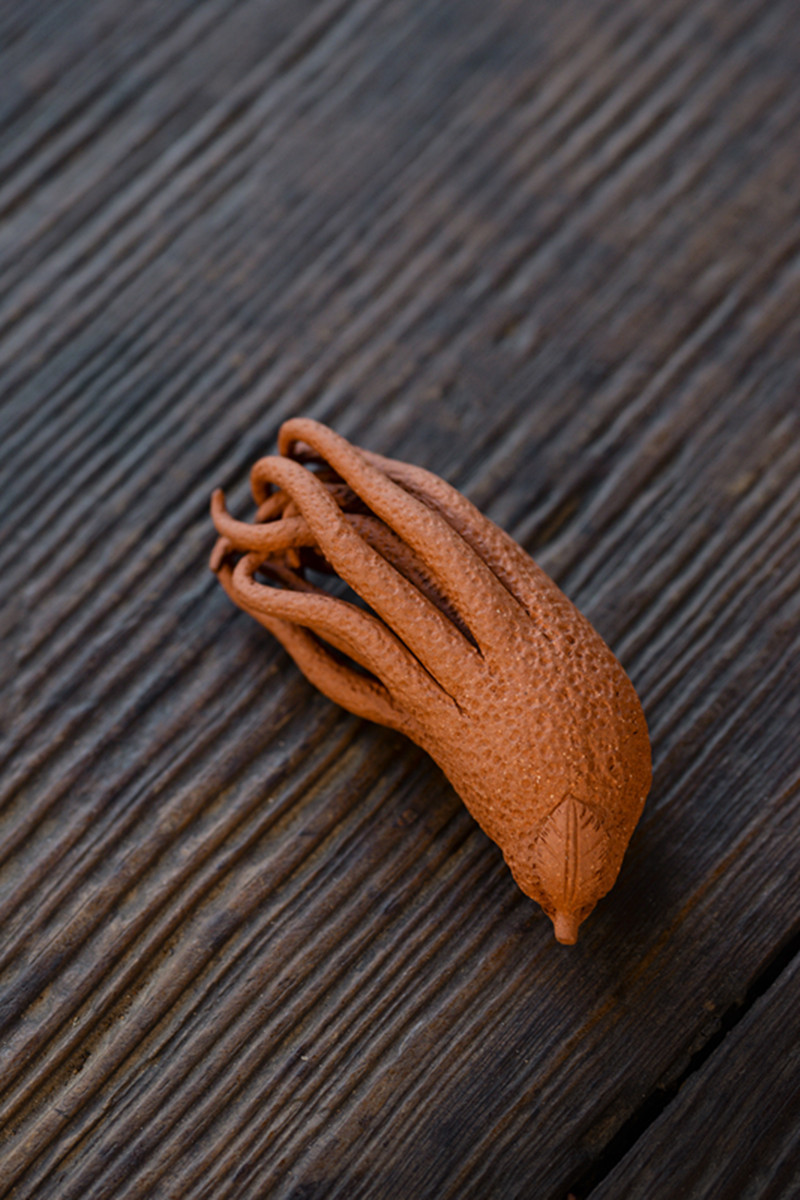 宜兴紫砂茶宠佛手精品全手工仿生蔬菜雕塑茶具摆件装饰厂家直销