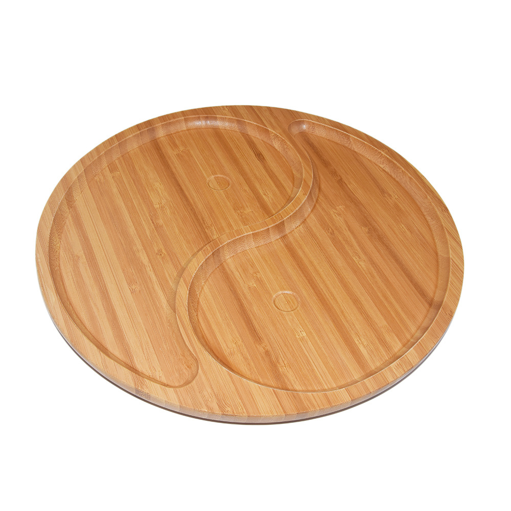 竹制托盘太极盘酒店创意酒水盘家居实竹简约茶具托餐盘果盘定制