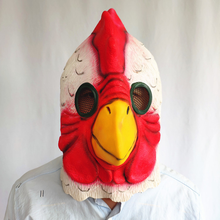 游戏火线迈阿密鸡面具舞会派对扮演火鸡搞笑头套道具动物生肖鸡