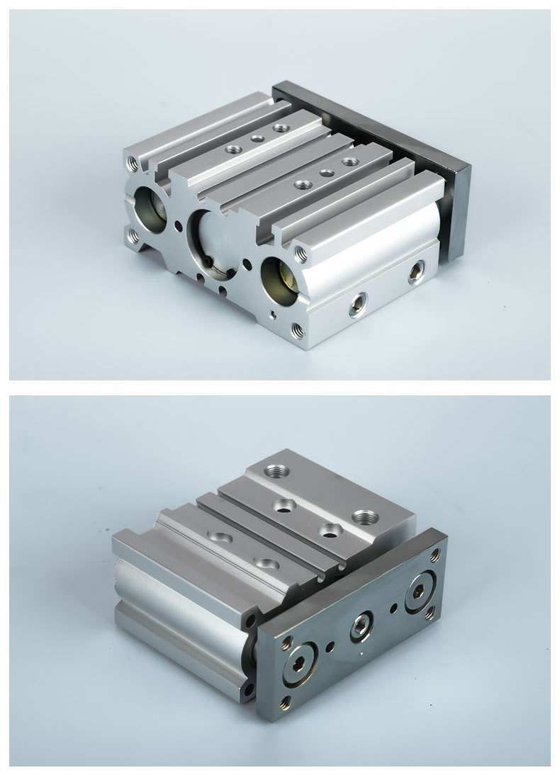 smc型三轴三杆带导杆气缸mgpm薄型12*30-16*30-20/40/50/75/100