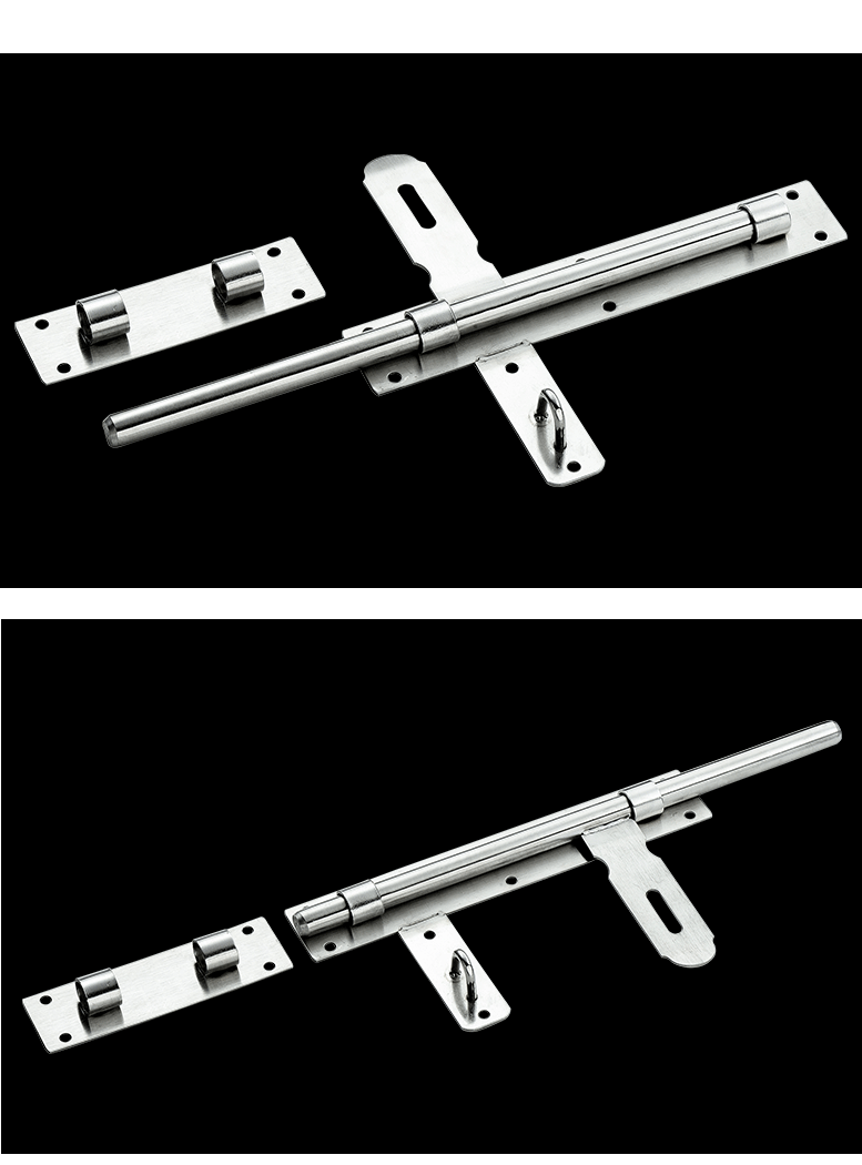 实心加厚不锈钢明装挂锁门栓耐用木门仓库门201安全防盗插销门锁