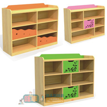 组合玩具柜 幼儿园樟子松6格柜收纳架8格玩具分类柜儿童储物柜WS