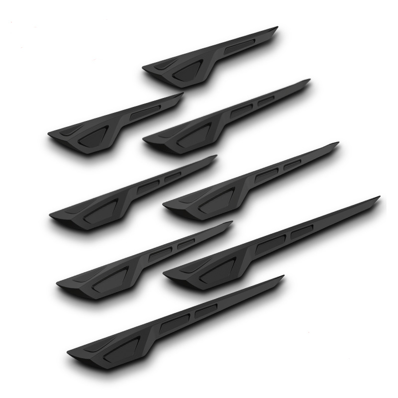 汽车改装防撞条扰流条导流板 多用前保险杠后视镜车门防撞条8片装