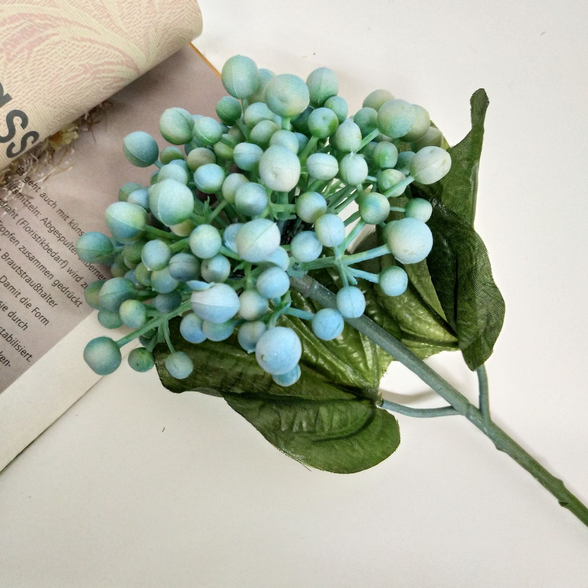 仿真花37头冰岛情人果果实装饰花卉客厅餐桌落地花瓶树枝卧室插花