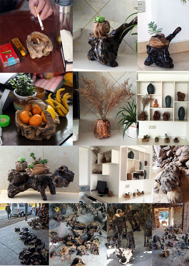 厂家直销天然松树瘤摆件 家居饰品客厅装饰花瓶摆设 笔筒木质批发