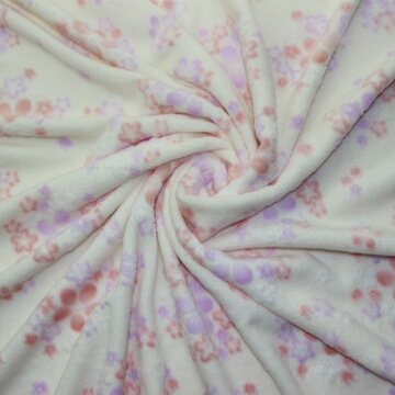 针织经编全涤印花烧花双面法莱绒烂花法兰绒布潮服装家纺浴袍面料