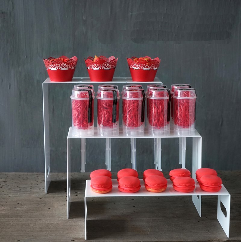 婚庆甜品台蛋糕展示架 白色金属推推乐架子 阶梯蛋糕架铁艺点心架