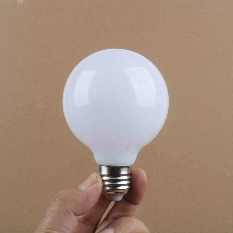 现代球形节能省电奶白灯泡 360发光led玻璃g80暖光白光龙珠泡