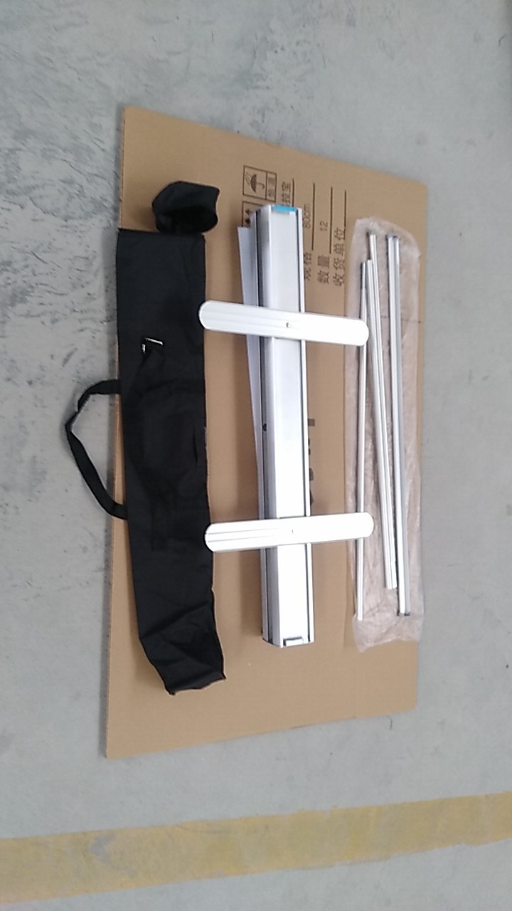 厂家直销塑钢易拉宝二型易拉宝展示架出口品质