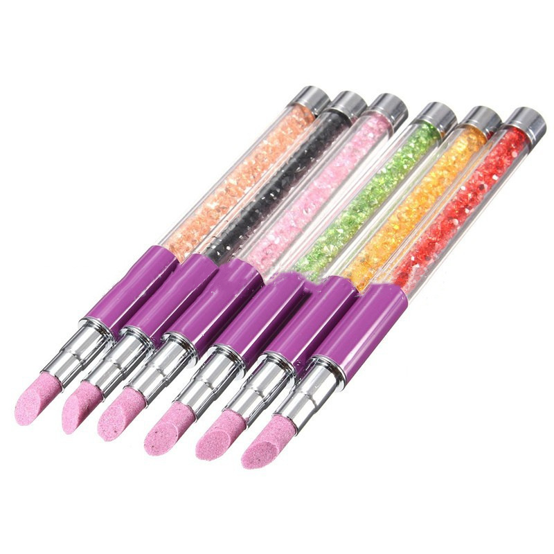 美甲用品批发美甲带钻刻磨笔紫色石英笔铜管杆搓头笔超值特价