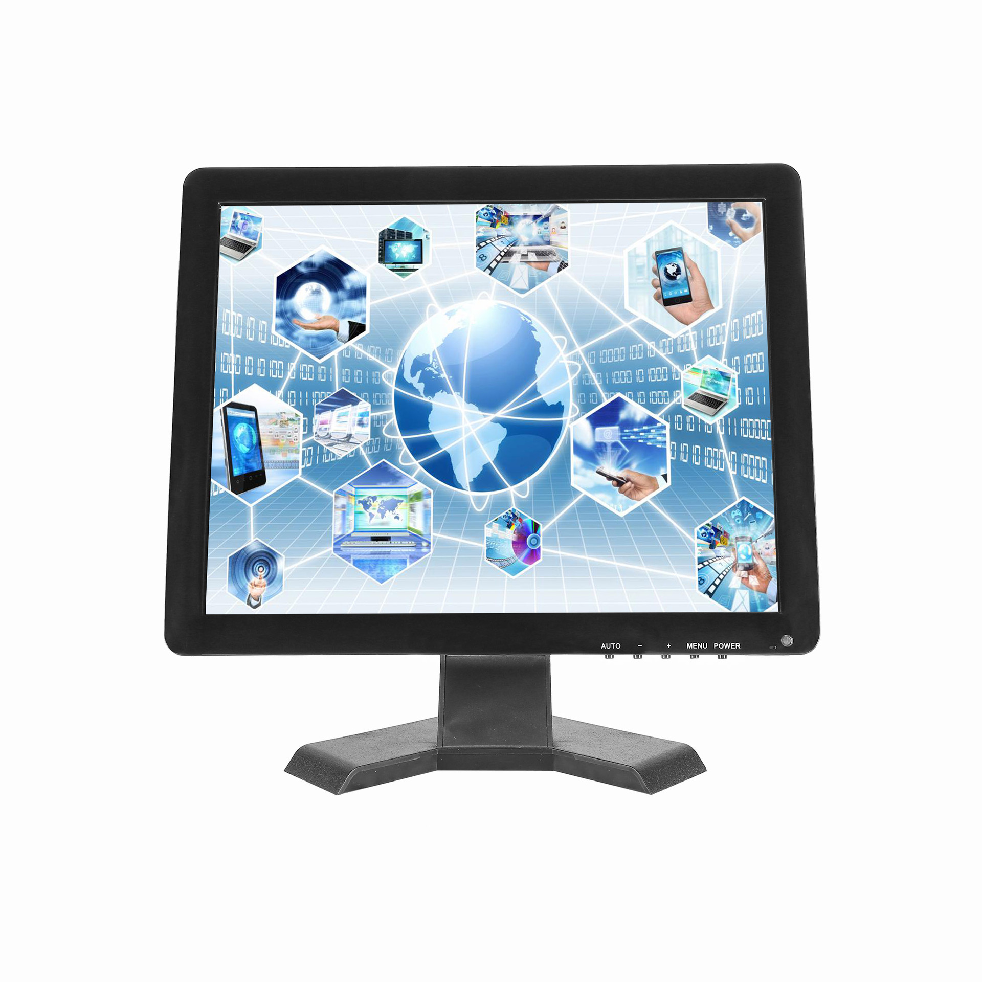 19寸液晶监视器高清hdmi工业安防高清监控显示器bnc监视器