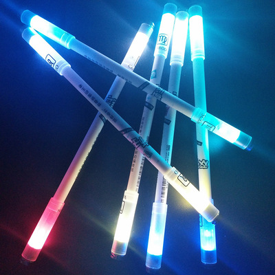 【买1送3】转转笔发光充电超炫炫彩中性旋转笔小学生初学者12星座