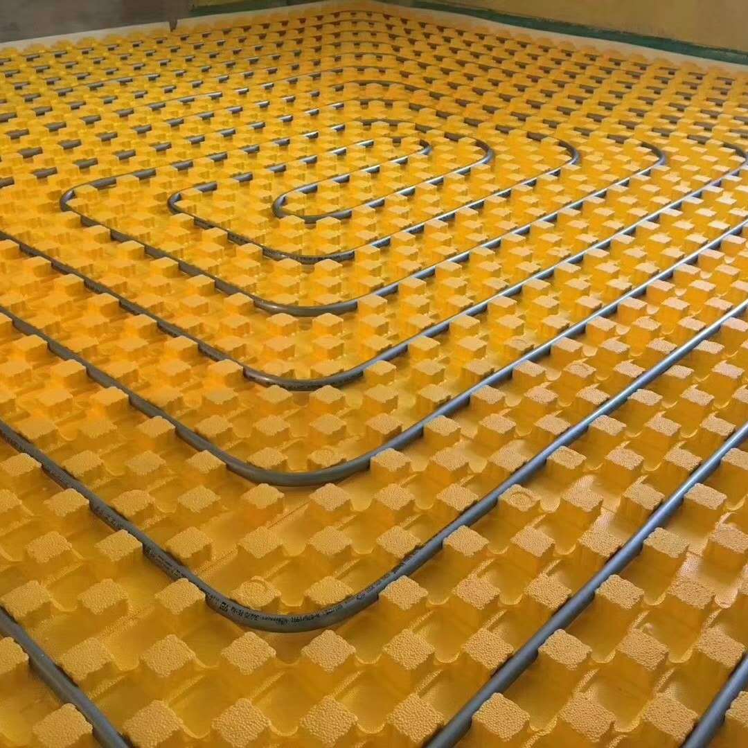 干式免回填地暖模块 抗压水暖炕板黄色蘑菇头模块挤塑板地暖模块