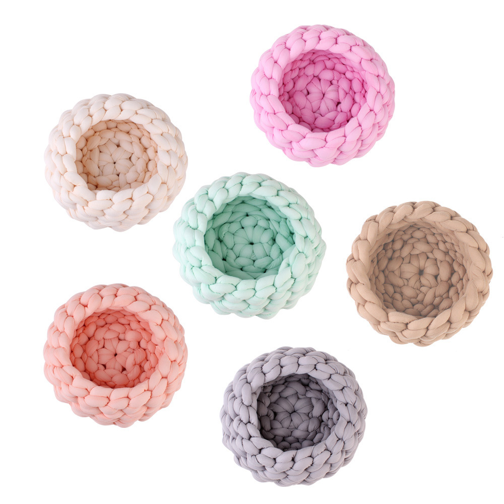 ins新品diy手工编织窝 可机洗粗毛线宠物窝灌芯纱编织宠物窝