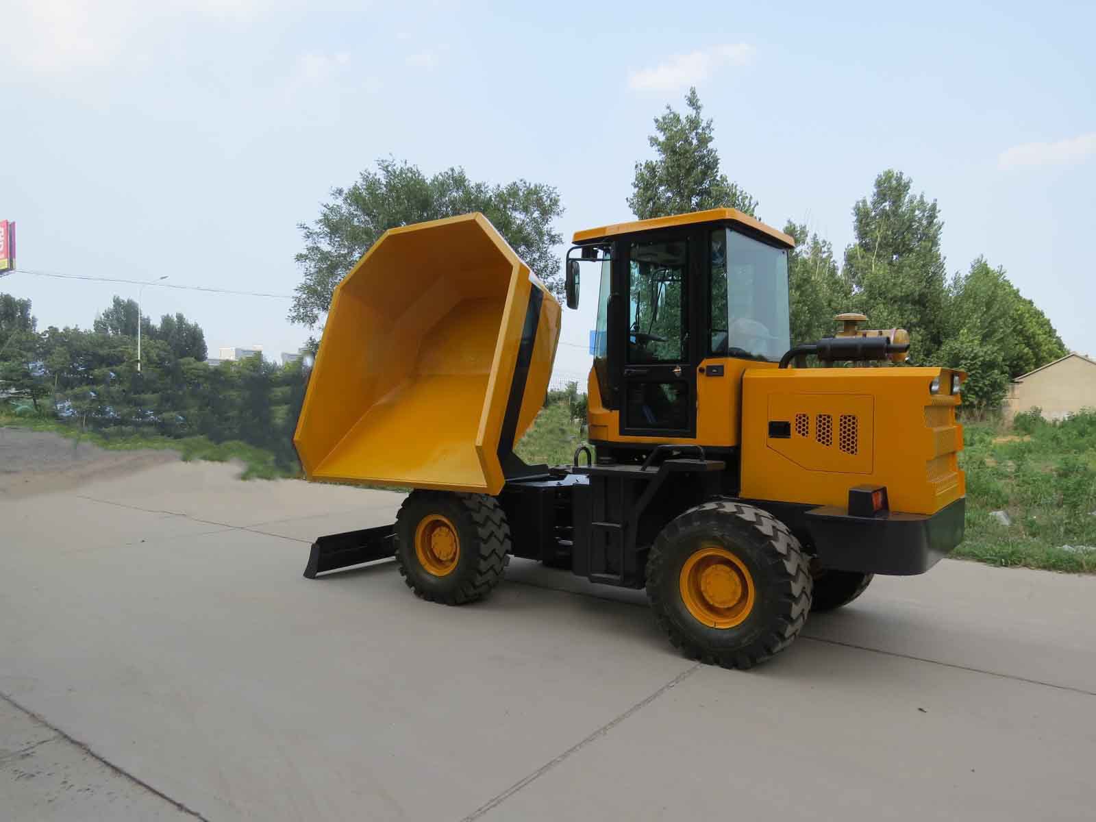 矿用4吨旋转料斗翻斗车厂家批发 出口车型180度旋转卸料装载机