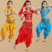 新款肚皮舞练习服少儿印度舞台演出服装儿童舞蹈旋转裤表演服套装