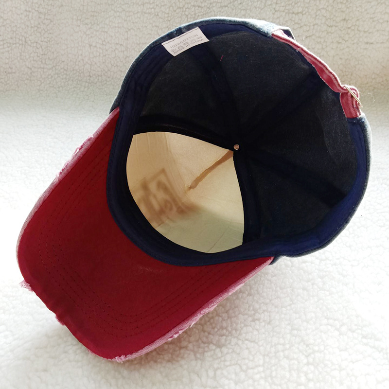 Qingdao Factory Direct Sales Cotton Washed Coating Material Four Seasons Baseball Cap Square Coating Ripped Cap