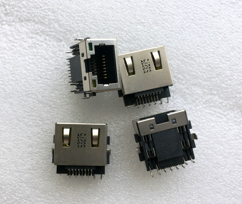 笔记本电脑 rj45网络插座 网线网口接口 沉板式 带灯12p