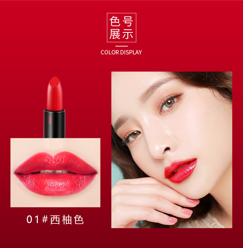 秋色红枸杞滋养魅秀磁铁口红滋润不掉色高档国货学生爆款包邮代发